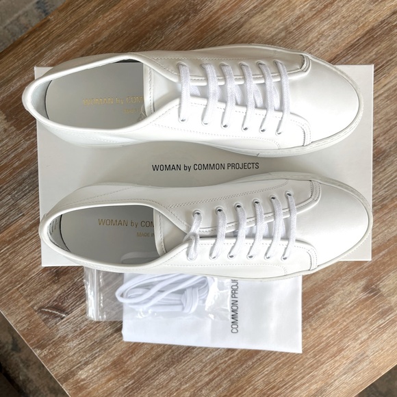 Common Projects Women’s Tournament Low Sneaker, White, 39 - Picture 3 of 13